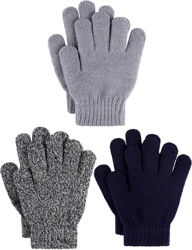 Vista 9 de Cooraby 3 pares de guantes de invierno para niños, gruesos y cálidos