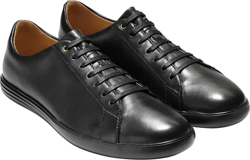 Vista 5 de Cole Haan Zapatillas deportivas de cuero Grand Crosscourt para hombre Negro Cuero/Negro