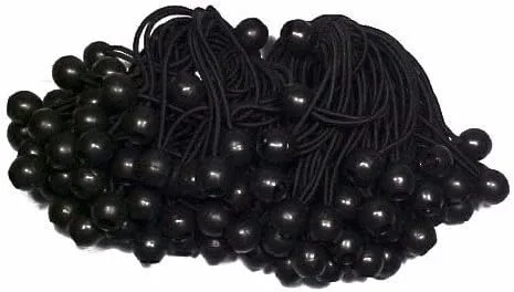 Vista 4 de Wideskall® Cuerda elástica de bola resistente de 6 pulgadas, correa de amarre para toldo, color negro (paquete de 6)
