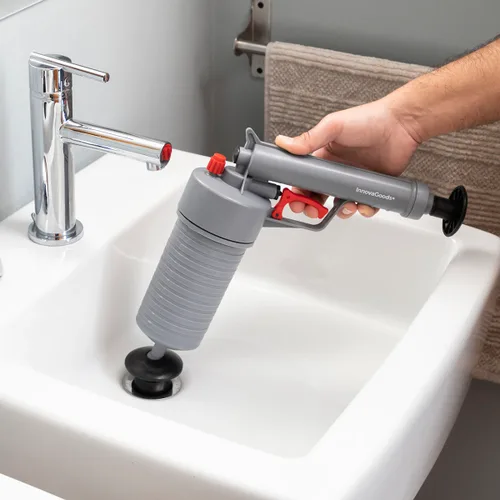 Vista 5 de Pistola Desatascadora de Aire Comprimido Universal con Adaptadores KlinGun InnovaGoods
