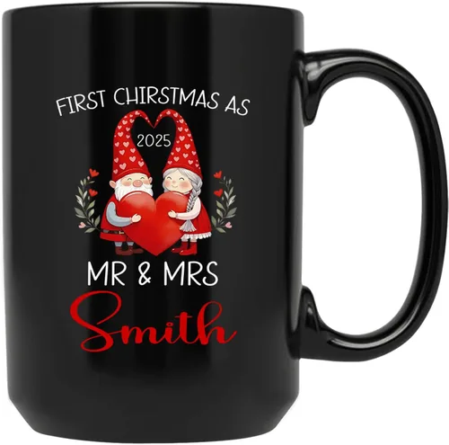 Vista 29 de Taza personalizada con nombre, diseño de muñeco de nieve con nombre, tazas de café de Navidad de muñeco de nieve, regalos personalizados para árbol
