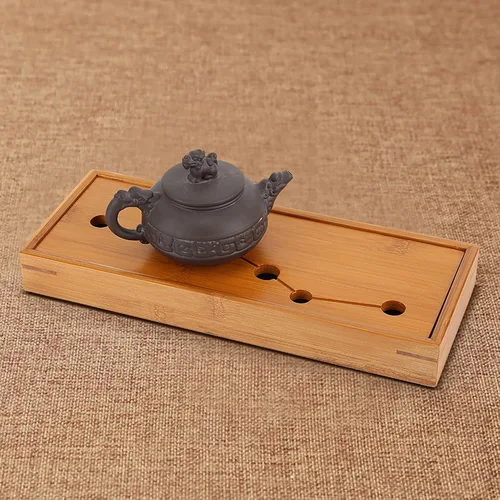 Vista 8 de Bandeja de té de siete estrellas, bandeja de té de bambú, juego de té chino de gongfu, bandeja de servir de estilo chino tradicional, con caja