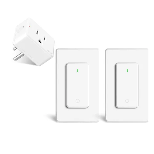 Vista 24 de Toma de control remoto, interruptor de luz y enchufe remoto greencycle con interruptor de luz inalámbrico, rango de 500 pies, no necesita cableado