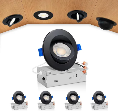 Vista 29 de zouzai Mini luz LED de cardán ajustable de 2 pulgadas, 5CCT seleccionable, rotación de 360° e inclinación de 90° para iluminación precisa Blanco