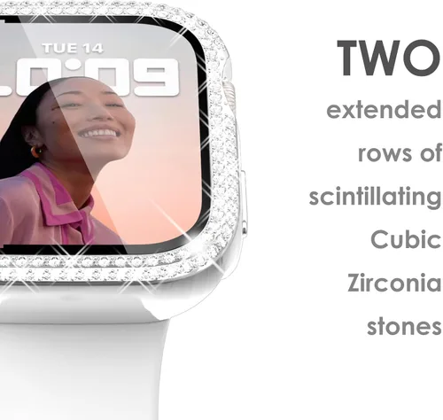 Vista 73 de Surace Bling - Carcasa con protector de pantalla para Apple Watch Series 3, 2, 1 de 1.496 pulgadas