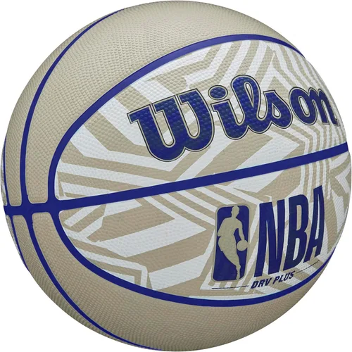 Vista 2 de Wilson NBA DRV Plus Dazzle Camo Balón de Baloncesto para Exteriores - Beige/Azul, Talla 7-29.5" Dazzle Camo Beige/Azul