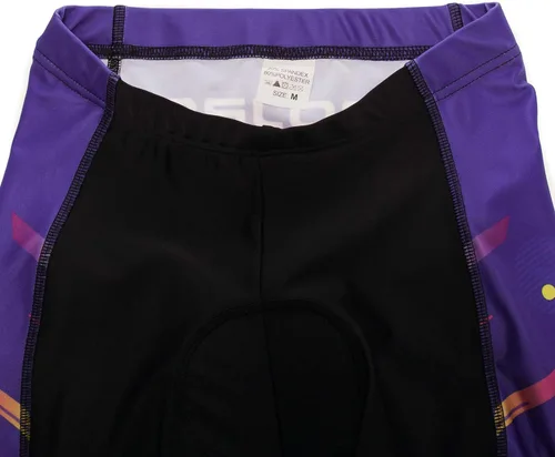 Vista 129 de Camiseta de ciclismo para mujer, manga corta y pantalones cortos de ciclismo acolchados para verano