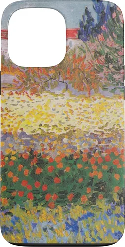 Vista 23 de iPhone 16 Vincent Van Gogh - Jardín floreciente con camino - caso de Arles