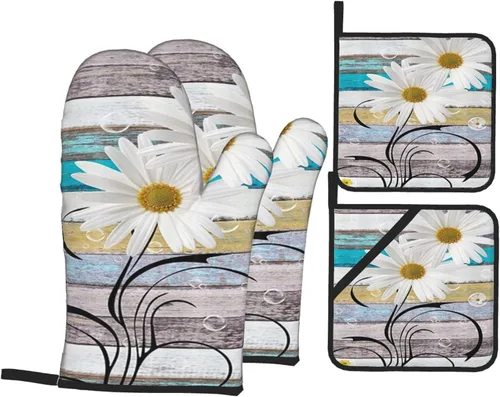 Vista 10 de Paquete de 2 soportes para macetas rústicas de margaritas con bucles para colgar, juego de agarraderas para decoración de concurso, encimera