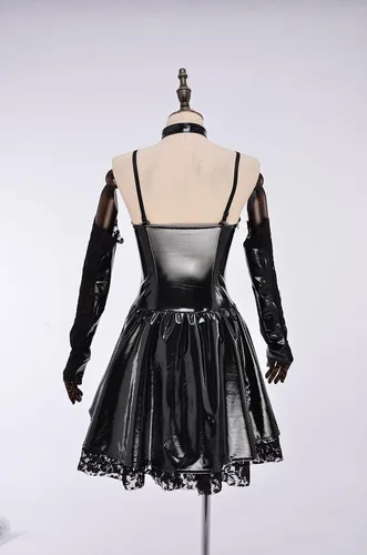 Vista 3 de Haikyuu - Vestido gótico para mujer vestido de cosplay gótico oscuro con medias Steampunk para Halloween