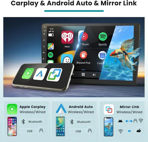 Vista 3 de [DSP] Radio Android 2+32G para Toyota RAV4 2006-2012, pantalla táctil de 9 pulgadas para RAV4 estéreo de coche con CarPlay Android Auto Mirror