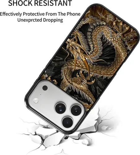Vista 202 de Funda para iPhone Air - Dragón dorado chino
