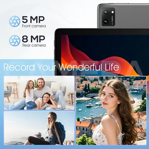 Vista 5 de Tablet Android 2025, tabletas Android 14 de 10.1 pulgadas con Octa-Core, 10GB+64GB, batería de 6000mAh, cámara de 5MP+8MP, pantalla IPS HD de 800 x