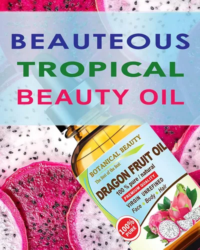 Vista 3 de Botanical Beauty - Aceite de semilla de fruta de dragón, 100% puro, natural, virgen, sin refinar, aceite portador prensado en frío, 0.5 onzas