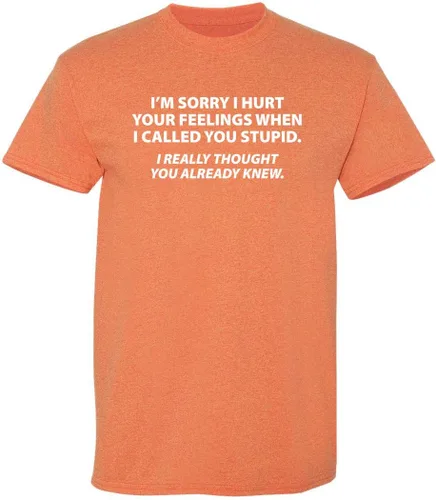 Vista 15 de Camiseta "Sorry I Called You Stupid" Camiseta sarcástica para hombres Camisetas gráficas para hombres - Camisetas gráficas sarcásticas y Negro
