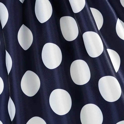 Vista 6 de Vestido vintage de lunares para niñas pequeñas vestido de princesa Rockabilly Dot para niñas blanco 5-6 años