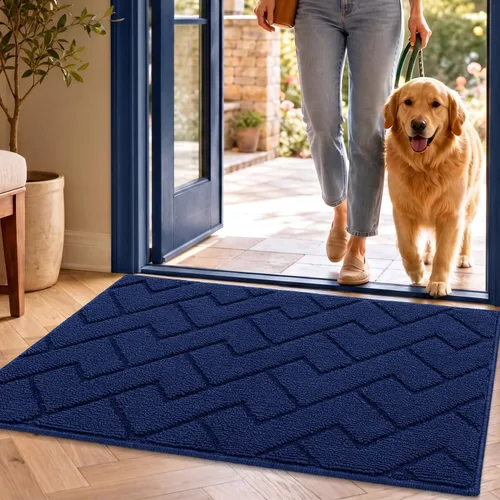 Vista 64 de hicorfe Tapete para puerta delantera para entrada exterior, 20 x 31.5 pulgadas, absorbente, resistente a la suciedad, tapetes de bienvenida