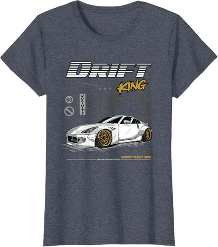 Vista 48 de Z34 370 Fairlady Z - Camiseta gráfica de cuerpo ancho, Negro, S