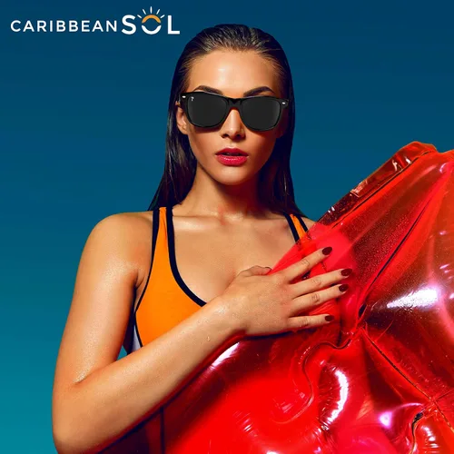 Vista 6 de Caribbean Sol Gafas de sol polarizadas de estilo rectangular retro