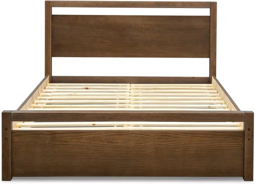 Vista 11 de Grain Wood Furniture Loft Cama de madera maciza de tamaño completo, acacia