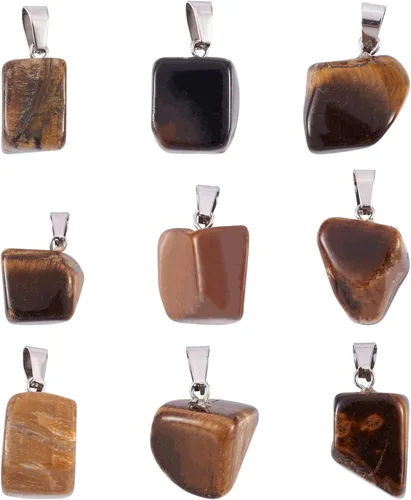 Vista 26 de Beadthoven - 24 dijes de piedras preciosas irregulares naturales, piedras curativas mixtas, chakras, reiki, pepita, piedras preciosas para hacer