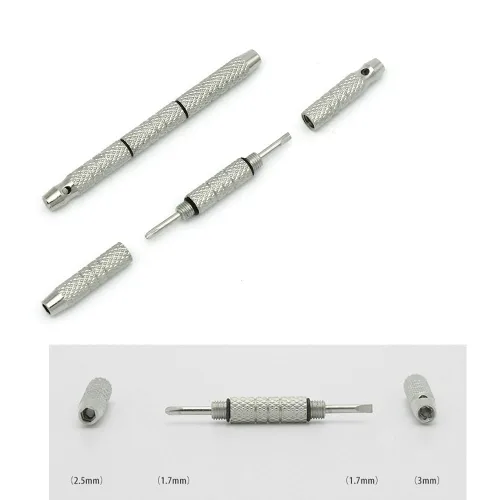 Vista 3 de Gafas sin montura Rectangular Tornillo Arandela Tuerca Destornillador Accesorios Kit de Reparación de Gafas