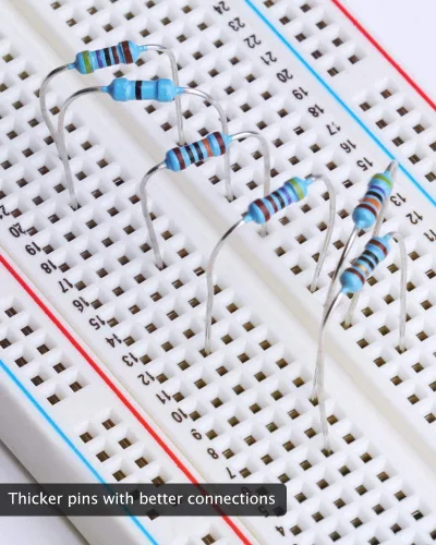 Vista 6 de ELEGOO Surtido de kit de resistencias de 17 valores 1%, 0 Ohm-1M Ohm (paquete de 525) Cumple con RoHS para proyectos electrónicos