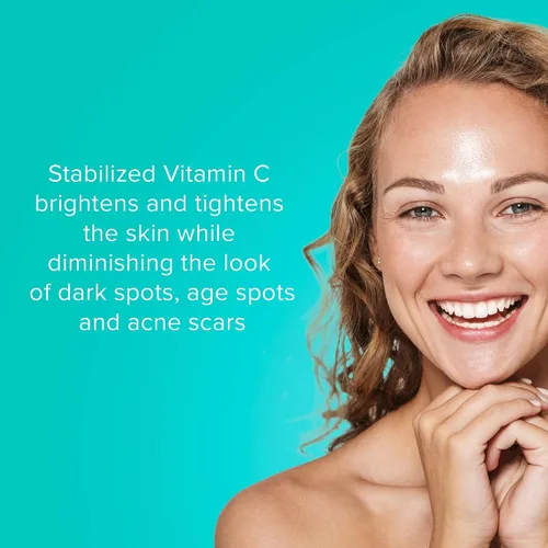 Vista 2 de ClarityRx C-Results - Suero facial iluminador con vitamina C, tratamiento facial antienvejecimiento natural a base de plantas para manchas oscuras