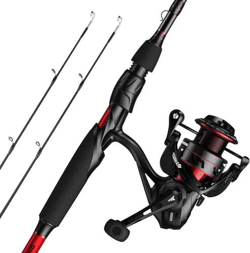 Vista 14 de KastKing Royale Legend II Twin Tip - Combos de caña y carrete de pescar de punta doble, combo para spinning y casting, cañas de grafito IM6 de 2