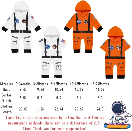 Vista 5 de Daddy's New Fishing Buddy Newborn Baby Boys Girls Halloween Hoodie Bodysuits Infant Astronaut Costume Cosplay Jumpsuit Outfit