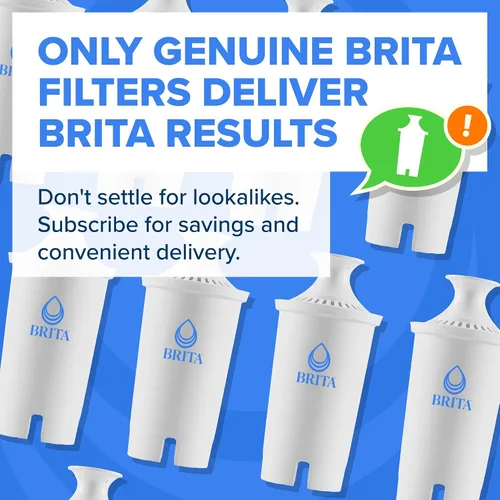 Vista 9 de Brita Standard Water Filter for Pitchers and Dispensers, Reduces Copper, Cadmium and Mercury Impurities, Lasts Two Months or 40 Gallons, Includes 6