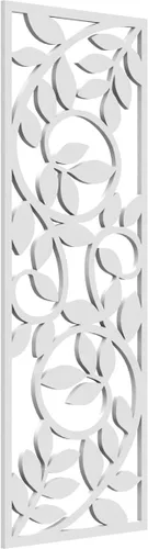 Vista 151 de 9 3/8"W x 24 3/8"H x 1/4"T Utica Decorativo Fretwork Madera Paneles de Pared, Abedul