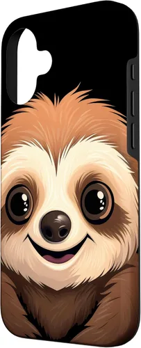 Vista 2 de Carcasa para iPhone 16 con cara de perezoso perezoso