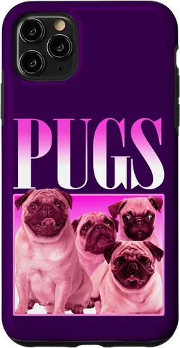 Vista 13 de iPhone 16 Pugs Bootleg Rap Lindo Pug Dog Pet Owners Retro 90's Poster Case