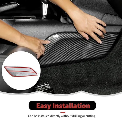 Vista 5 de RT-TCZ Cubierta de fibra de carbono para consola central, panel de palanca de cambios lateral, accesorios interiores, decoración para Ford Mustang