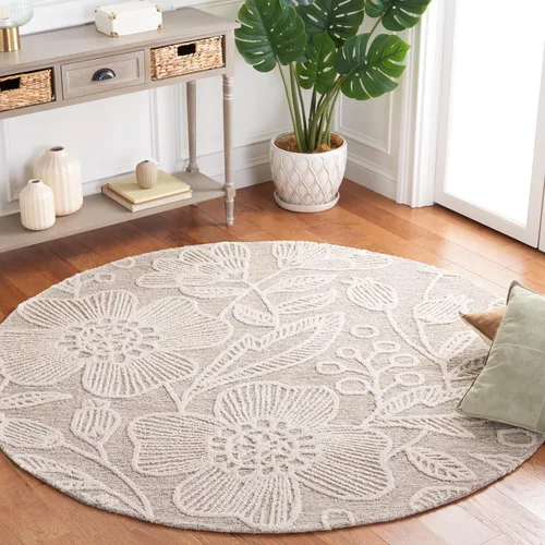 Vista 15 de SAFAVIEH Jardin Collection - Alfombra de pasillo, 2 pies 3 pulgadas x 8 pies, azul y marfil, lana floral hecha a mano, ideal para zonas de alto