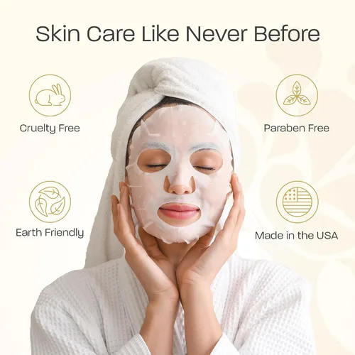 Vista 7 de La Fresh Máscara de hoja de mucina de caracol hidratante profunda, máscara facial de hidratación y resplandor con esencia de mucina de caracol, 10
