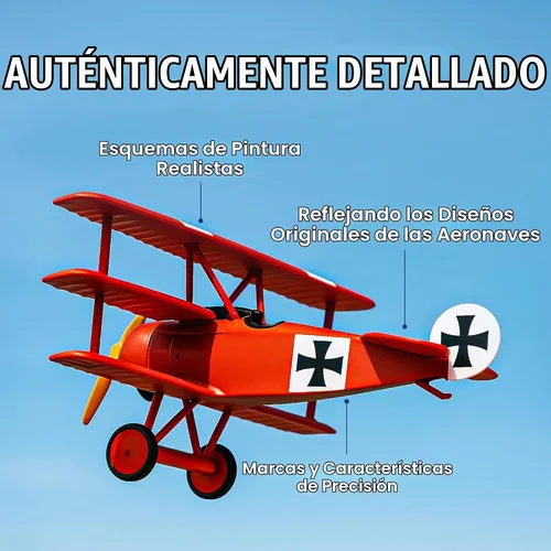 Vista 6 de Sello postal Daron Fokker Dr.I Red Baron 1/63 Die-Cast Collectible WWI Fighter Plane con soporte de exhibición, perfecto para mayores de 14 años
