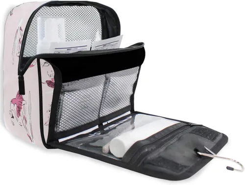 Vista 3 de AUUXVA Neceser de viaje, organizador de cosméticos, bolsa de maquillaje colgante para mujeres, hombres y niñas, Bailarina bailarina