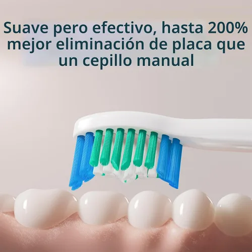 Vista 4 de Philips Sonicare Cepillo de dientes eléctrico serie 1100, cepillo de dientes sónico con tecnología sónica avanzada, EasyStart, Smartimer