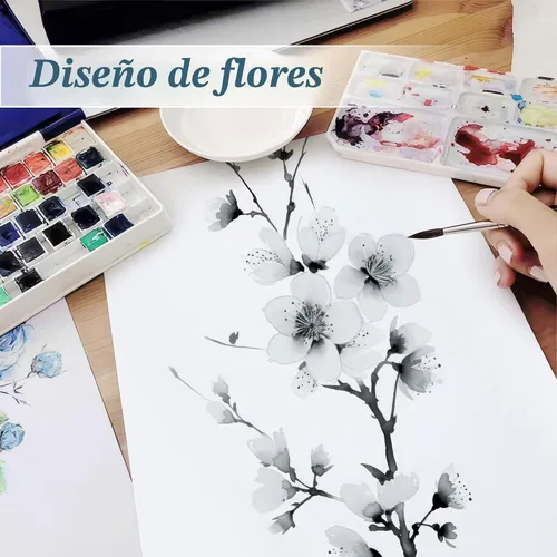 Vista 6 de FMFUNCTEX – Cortinas de lino transparentes para dormitorio, cortinas con estampado de flores azules y blancas de 63 pulgadas de largo para sala