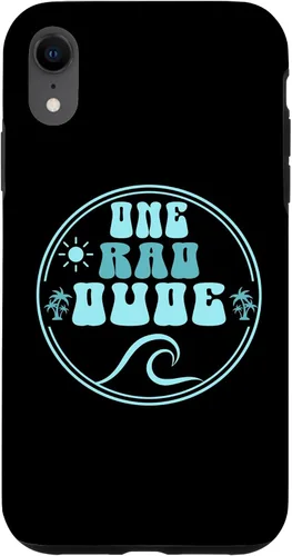 Vista 25 de One Rad Dude 1st Birthday Surf Beach Groovy Case for iPhone 17