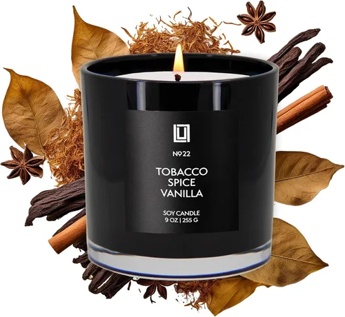 Vista 72 de Lulu Candles After Dark - Teca Caoba Vela Perfumada de Soja de Lujo en Frasco Vertida a Mano en los EE.UU. Altamente Perfumada y Duradera