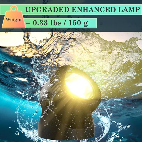 Vista 3 de SoulBay Luces LED bajo el agua, paquete de 4 P68 impermeables de bajo voltaje iluminación de paisaje con temporizador de 8 horas para fuente