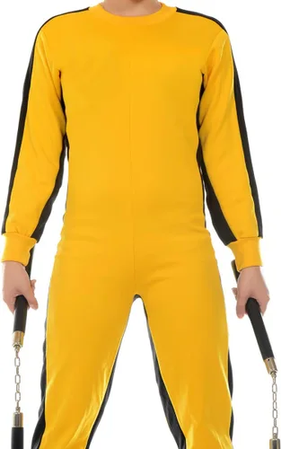 Vista 4 de COSFLY Disfraz de artes marciales chinas para hombre, disfraz de Halloween, fiesta de cosplay