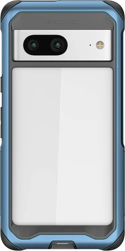 Vista 13 de Ghostek Atomic - Funda delgada transparente, parachoques de aluminio, protección resistente a prueba de golpes para Google Pixel 7 (6.3 pulgadas)