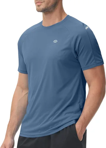 Vista 2 de MoFiz Men's UPF 50+ UV Sun Protection Shirts Rash Guard Swim Shirt Short Sleeve Fishing T-Shirt for Men Beach Outdoor