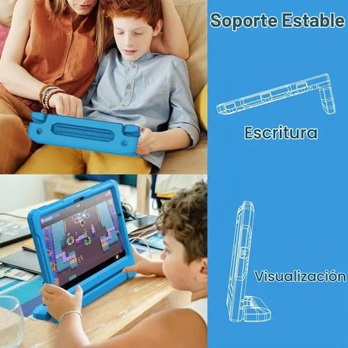 Vista 6 de JETech Funda infantil para Samsung Galaxy Tab A8 de 10.5 pulgadas 2022 (SM-X200/X205/X207) con protector de pantalla integrado, funda protectora a