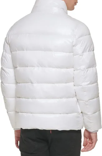 Vista 4 de GUESS Acolchado con cremallera de gran tamaño con logotipo de peso medio para, Blanco