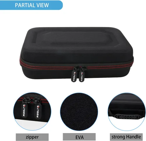Vista 3 de LTGEM - Funda rígida para tablet Leapfrog LeapPad Ultimate Ready, color negro y gris Bolsa protectora de viaje, bolsa de almacenamiento